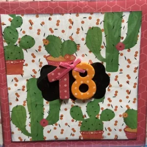 כרטיס ברכה בעבודת יד – יום הולדת [מספר] שמח